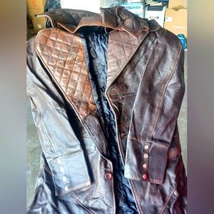 Assassin Creed Syndicate Jacob Frye Michael Fressbender Brown Leather Coat